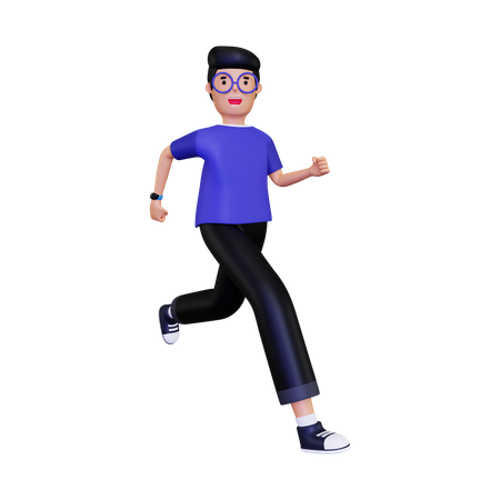 Running Man 3D Illustration