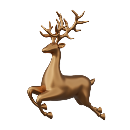 Running Reindeer  3D Icon