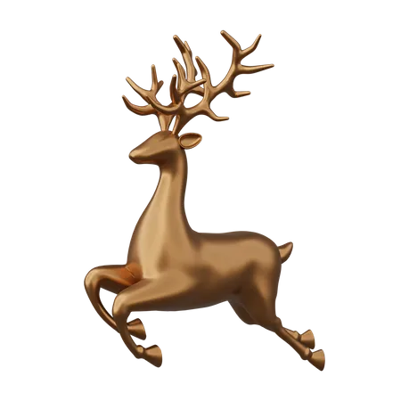 Running Reindeer  3D Icon