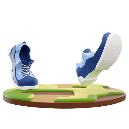 Running Shoes 3D Illustration