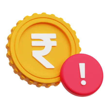 Rupee Alert  3D Icon