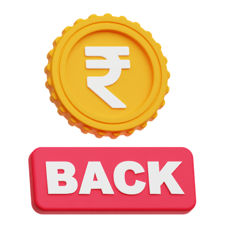 Rupee Back  3D Icon