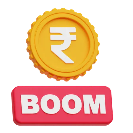 Rupee Boom  3D Icon