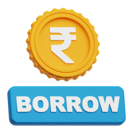 Rupee Borrow  3D Icon