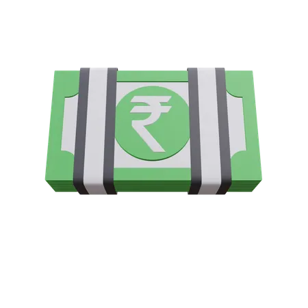 Rupee Pack Currency 3 D Icon Illustration With Transparent Background 3D Icon