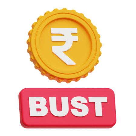 Rupee Bust  3D Icon