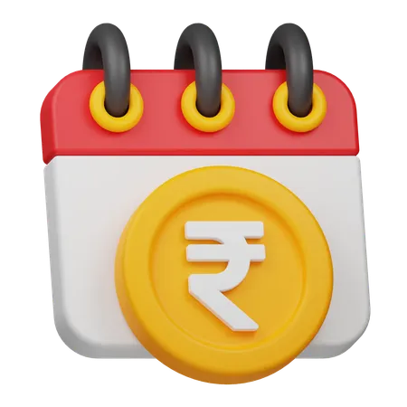 Rupee Calendar  3D Icon