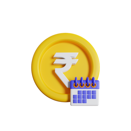 Rupee Calendar  3D Icon