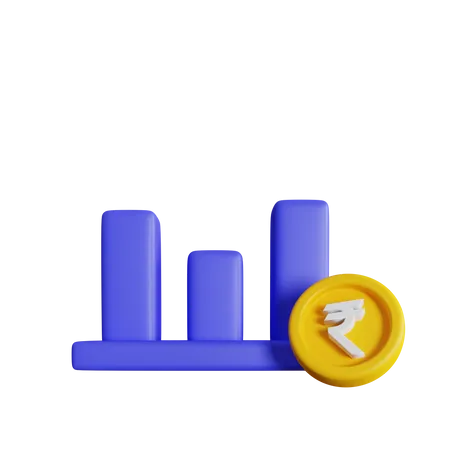 Rupee Chart  3D Icon