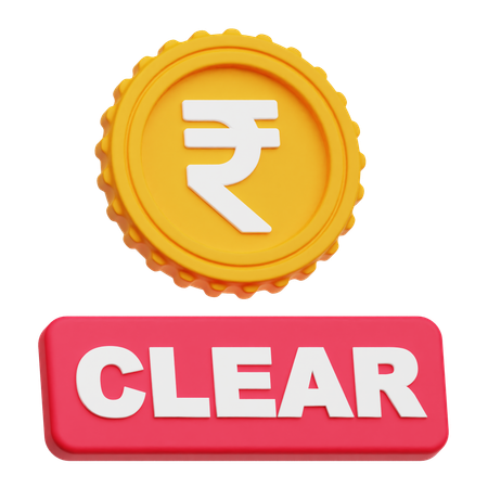 Rupee Clear  3D Icon