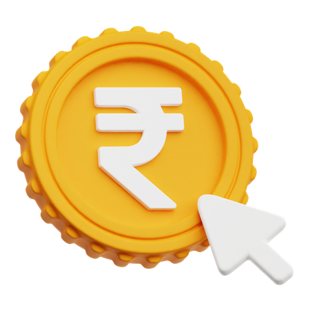 Rupee Click  3D Icon