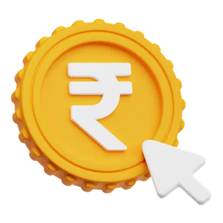 Rupee Click  3D Icon