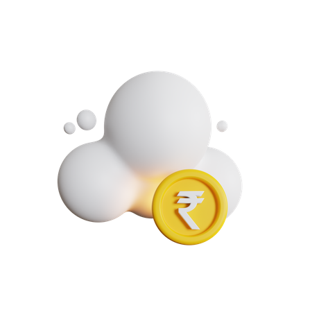 Rupee Cloud  3D Icon