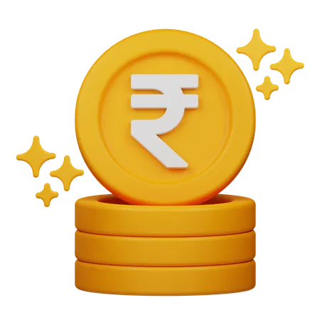 Rupee Coin  3D Icon