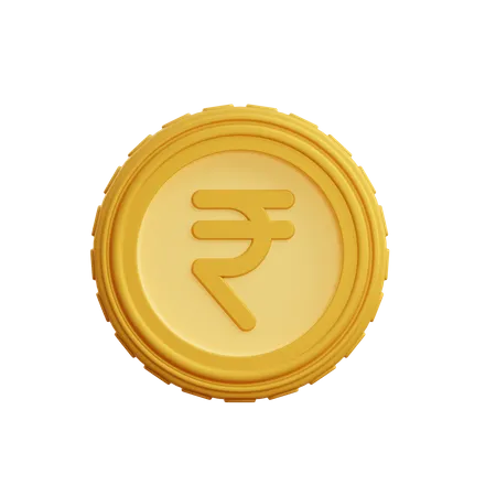Rupee Coin 3D Illustration