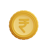3d rupee coin logo