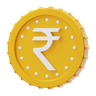 3d indian coin logo