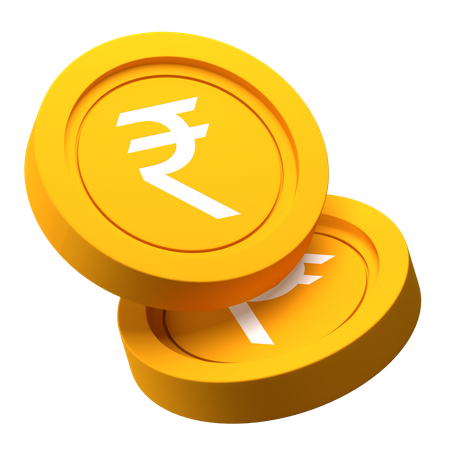 Rupee Coin 3D Icon