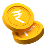 3d rupee coin illustration