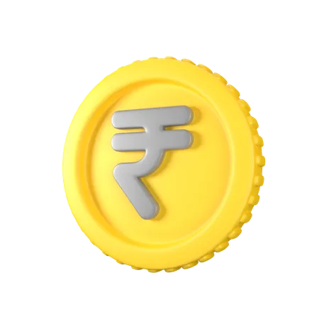 3 D Coin Rupee Symbol 3D Icon