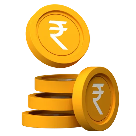 Rupee Coin Stack  3D Icon