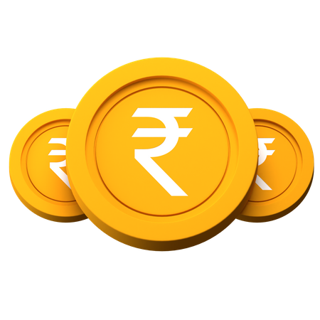 Rupee Coins  3D Icon