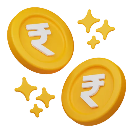 Rupee Coins  3D Icon