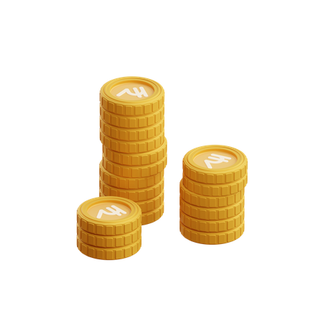 Rupee Coins  3D Illustration