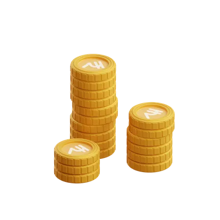 Rupee Coins  3D Illustration