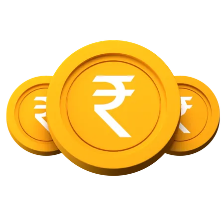 Rupee Coins 3D Icon