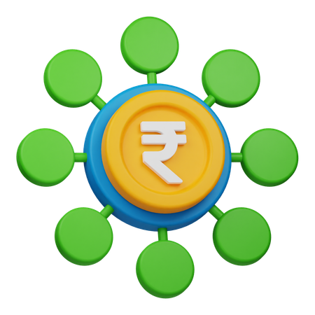 Rupee Crowd Funding  3D Icon