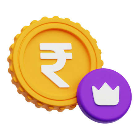 Rupee Crown  3D Icon