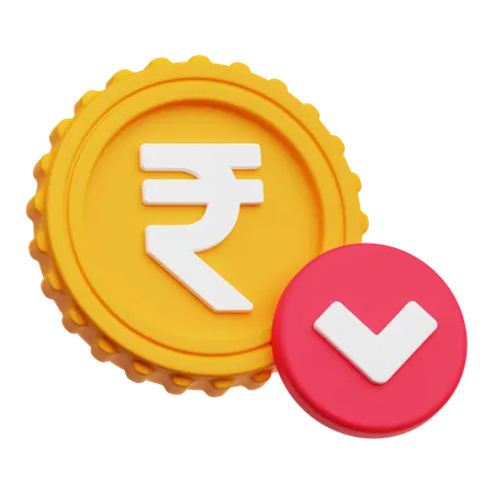 Rupee Decrease  3D Icon