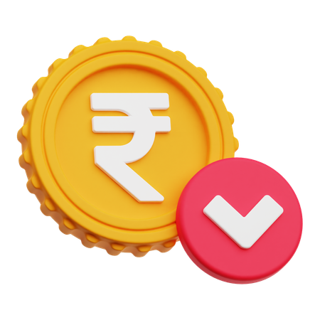Rupee Decrease  3D Icon