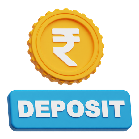 Rupee Deposite  3D Icon