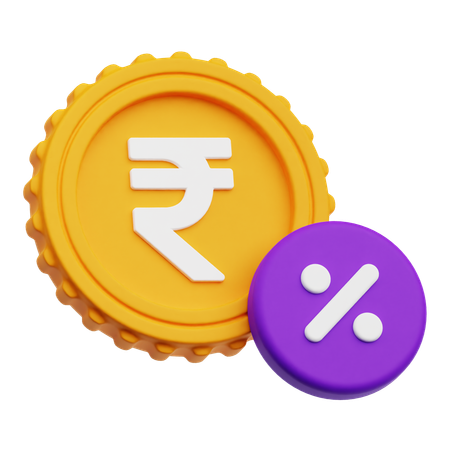 Rupee Discount  3D Icon