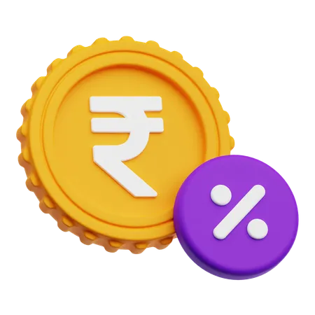 Rupee Discount  3D Icon