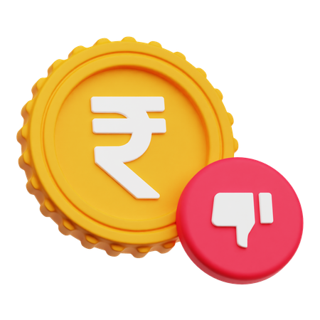 Rupee Dislike  3D Icon