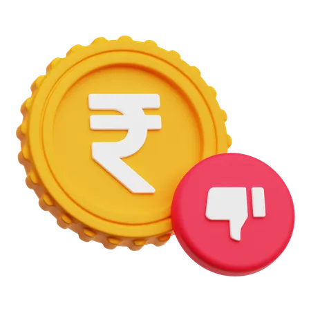 Rupee Dislike  3D Icon