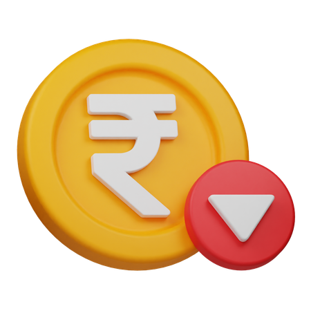 Rupee Down  3D Icon