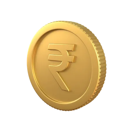 Rupee Gold Coin  3D Icon