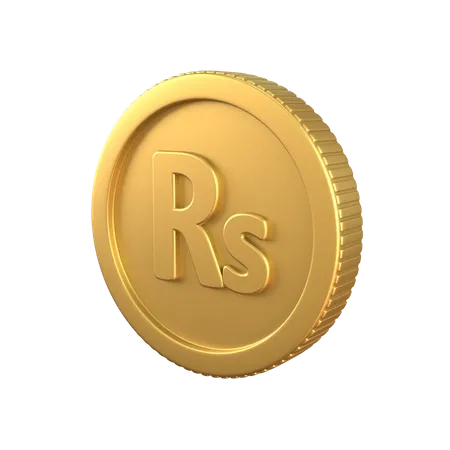 Rupee Gold Coin  3D Icon