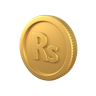 graphics of pakistani rupee gold coin