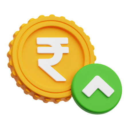 Rupee Increase  3D Icon