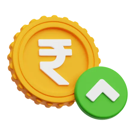 Rupee Increase  3D Icon