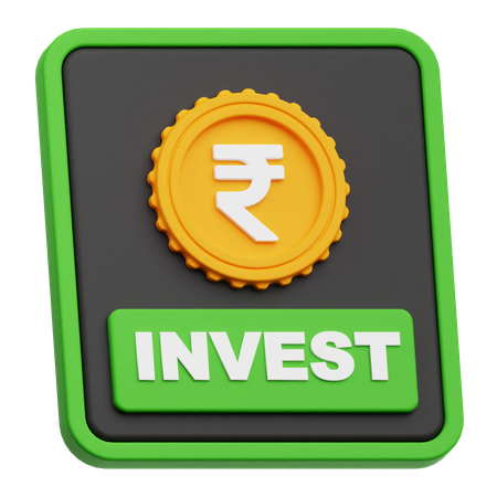 Rupee Investment  3D Icon