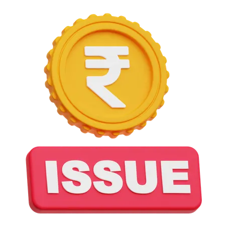 Rupee Issue  3D Icon