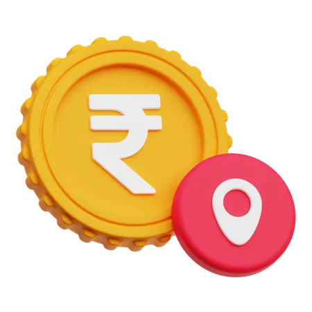 Rupee Location  3D Icon