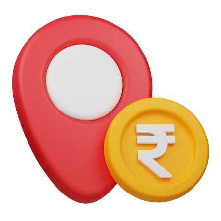 Rupee Location  3D Icon