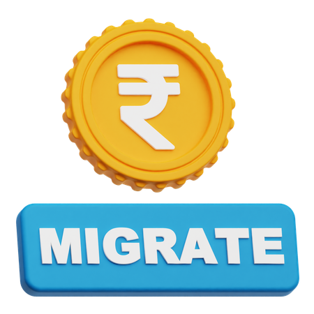 Rupee Migrate  3D Icon